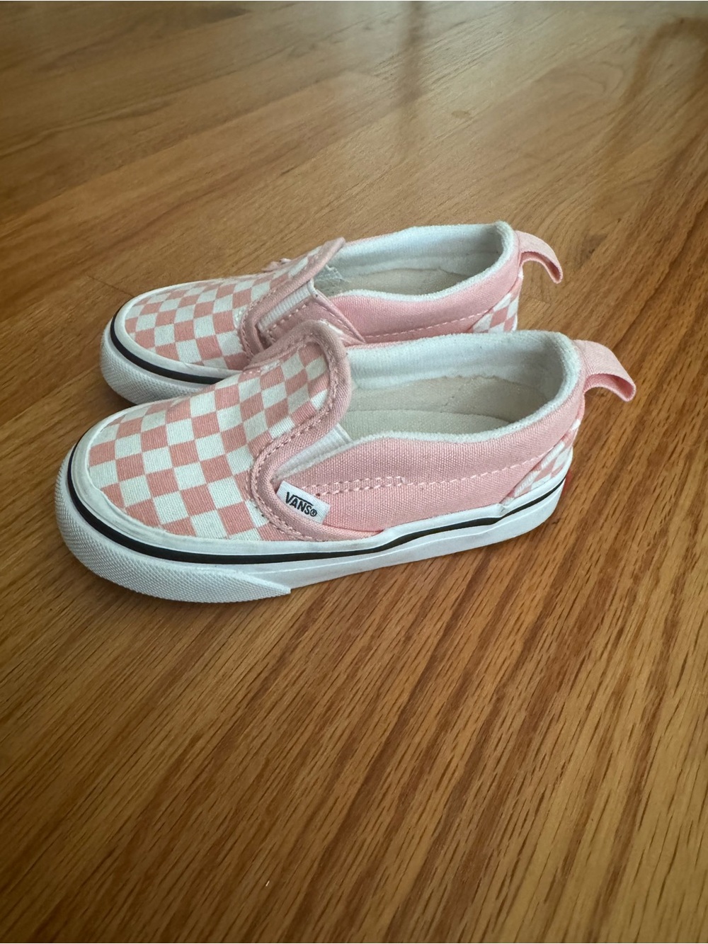 Vans Toddler size 7 Classic Slip-On in Pink and White Checkerboard